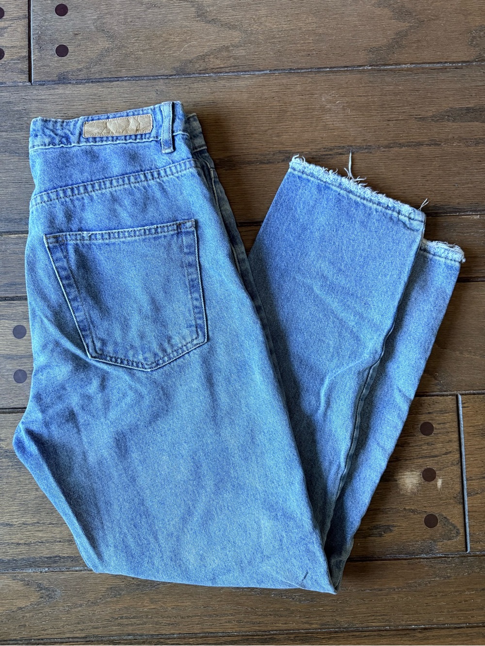 Cotton On Light Blue Denim Jeans with Frayed Hem